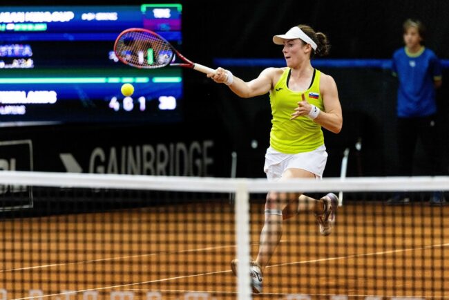Tamara Zidansek - Konstante im Billie Jean King Cup-Team Sloweniens.