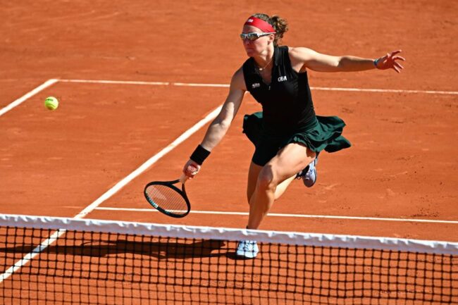 Carole Monnet bei den French Open.